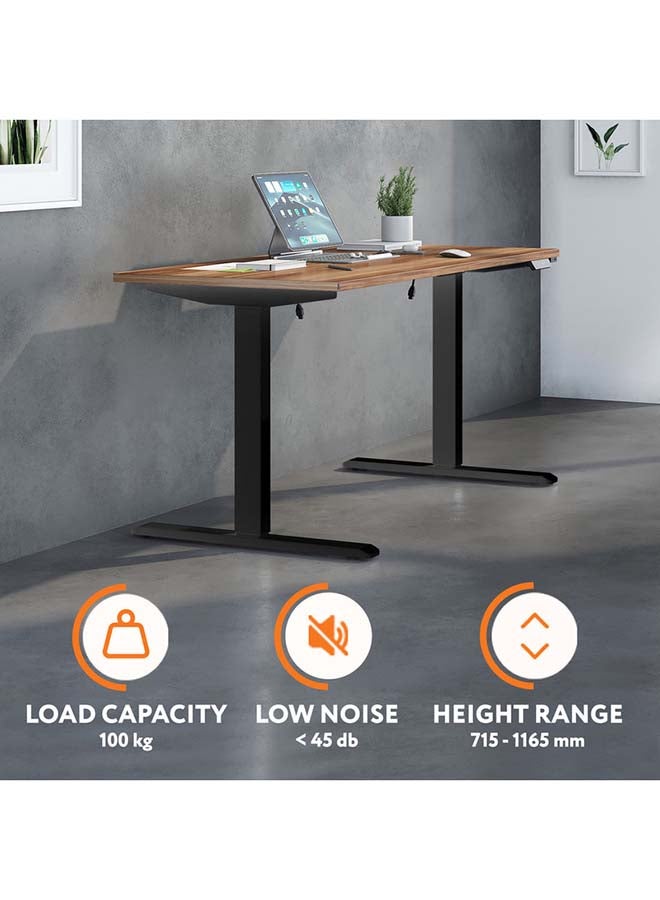Sky Land Electric Height-Adjustable Standing Desk Frame, Ergonomic Sit-Stand Workstation, Customizable Height, Dual Motor Design, Smart Controller for Home & Office, Black (Frame Only) - Image 2