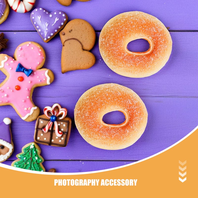 6pcs Artificial Donuts For Display: Realistic Faux Doughnut Props - Pu Donuts For Dining Table Bakery Shop Decor & Photography Prop - Image 4