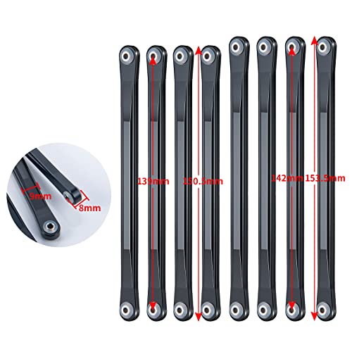 JGGZONE 8pcs Aluminum Alloy Chassis Linkage Rod Set Upper Lower Suspension Links for 18 LOSI LMT RC Crawler Car Pull Rod Link Linkage Tie Rod Kit Upgrade Parts Accessories - Image 5