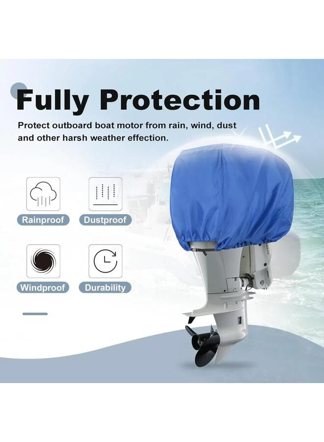 Generic Outboard Motor Cover - Waterproofly 600D Heavy Duty Boat Engine Hood Covers - Fit for Motor 25-50 HP, (Blue)  - Image 4