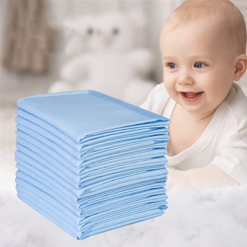 Tinkle Med-Maxsorb Baby Underpads/Changing Pads Disposable sheet, Reusable Portable Diaper Changing Mats, Dry sheet/Mats for Newborn, Water Proof Bed Protector, 60x90cm, 12 Count, with Adhesive Strips - Image 1