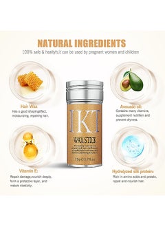 IKT Hair Finishing Stick, Wax Stick For Hair Slick Stick, Hair Wax Stick For Flyaways Hair Gel Stick Non-Greasy Styling Cream For Fly Away And Frizz Hair  - Image 3