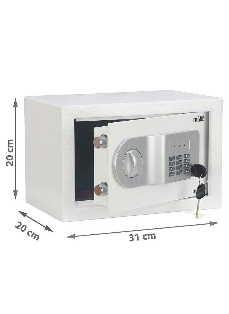 Safe Box with Key and Pin Code for Home Office Cash Money Jewelry RB20AJ-W (31x20x20cm) - pzsku/Z1EFA4B298319C18EF1ECZ/45/_/1627573156/74bb2445-74f8-418a-a07b-b3836e6aa4fa