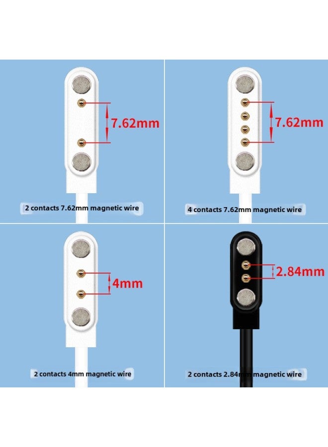 Suitable For Children's Phone Watch Smart Sports Bracelet Watch Universal 245 Contact PIN Needle Magnetic Data Charging-Color:4 Contacts 7.62mm Magnetic Cable-charging Cable + Charging Head - Image 5