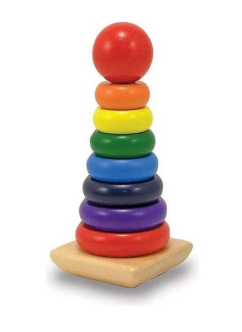HASSM - 7 Ring Stick | Skill Development, Intelligence, Education, IQ, Montessori Wooden Toys for Kids, Toddlers, Children: Boys, Girls - Image 1