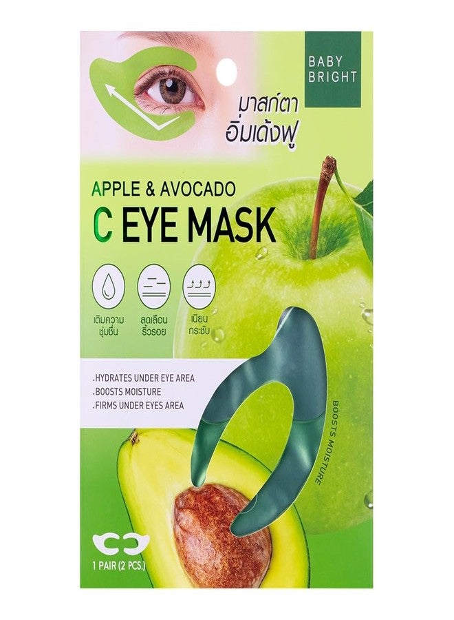 VIRAVIN HOUSEWARE Baby Bright Apple & Avocado C Eye Mask, Under Eye Hydrating Patches, Moisture Boosting and Firming, 1 Pair (2 Pieces) - Image 1