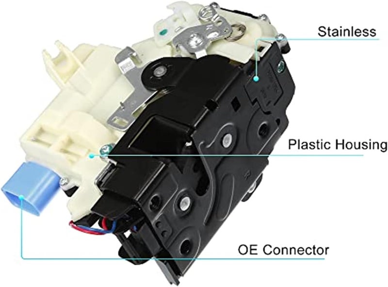 QASULER Front Right Door Lock Catch Actuator for VW Polo MK4 9N - Image 4