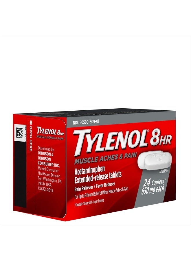 Tylenol 8 HR Muscle Aches & Pain, Pain Relief from Aches and Pain, 650 mg, 24 ct. - Image 5