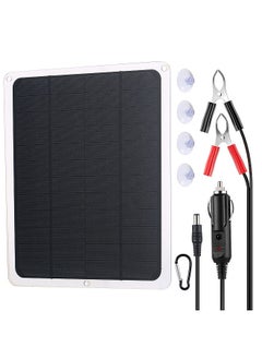 Upgraded  Solar Battery Trickle Charger Maintainer 12V Portable Waterproof Solar Panel Trickle  Charging Kit for Car Automotive Motorcycle Boat Marine RV Trailer Powersports Snowmobile