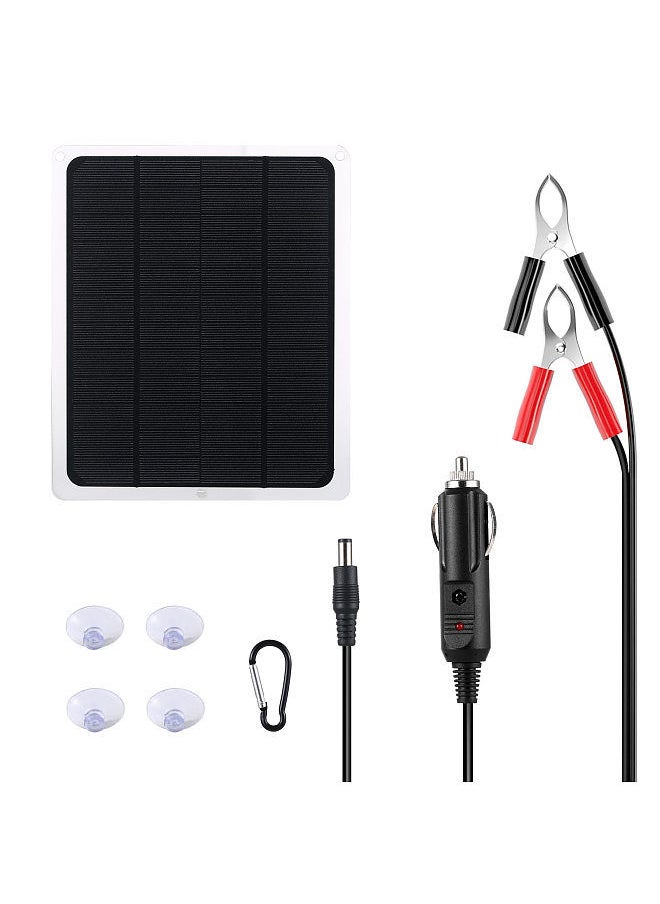 Generic - Upgraded  Solar Battery Trickle Charger Maintainer 12V Portable Waterproof Solar Panel Trickle  Charging Kit for Car Automotive Motorcycle Boat Marine RV Trailer Powersports Snowmobile - Image 1