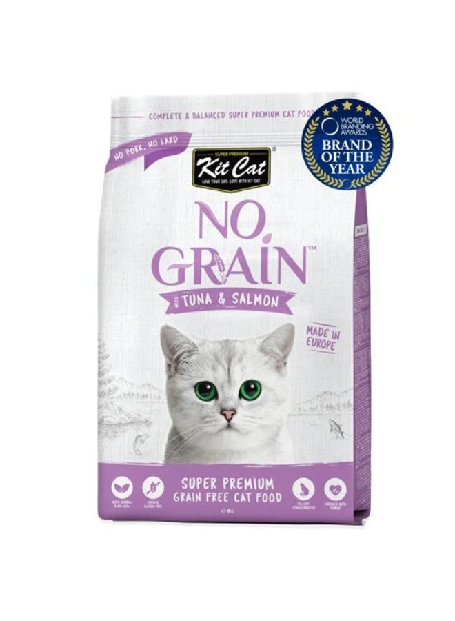 Kit Cat No Grain Tuna & Salmon Super Premium Cat Dry Food 1kg