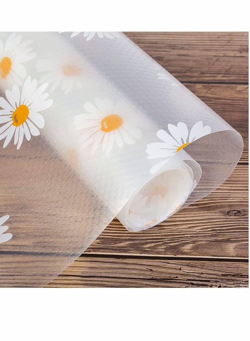 KASTWAVE Shelf Liner Drawer Liner for Kitchen, Non-Adhesive Waterproof Transparent Refrigerator Cabinet Drawer Pantry Shelves Liner - Image 1