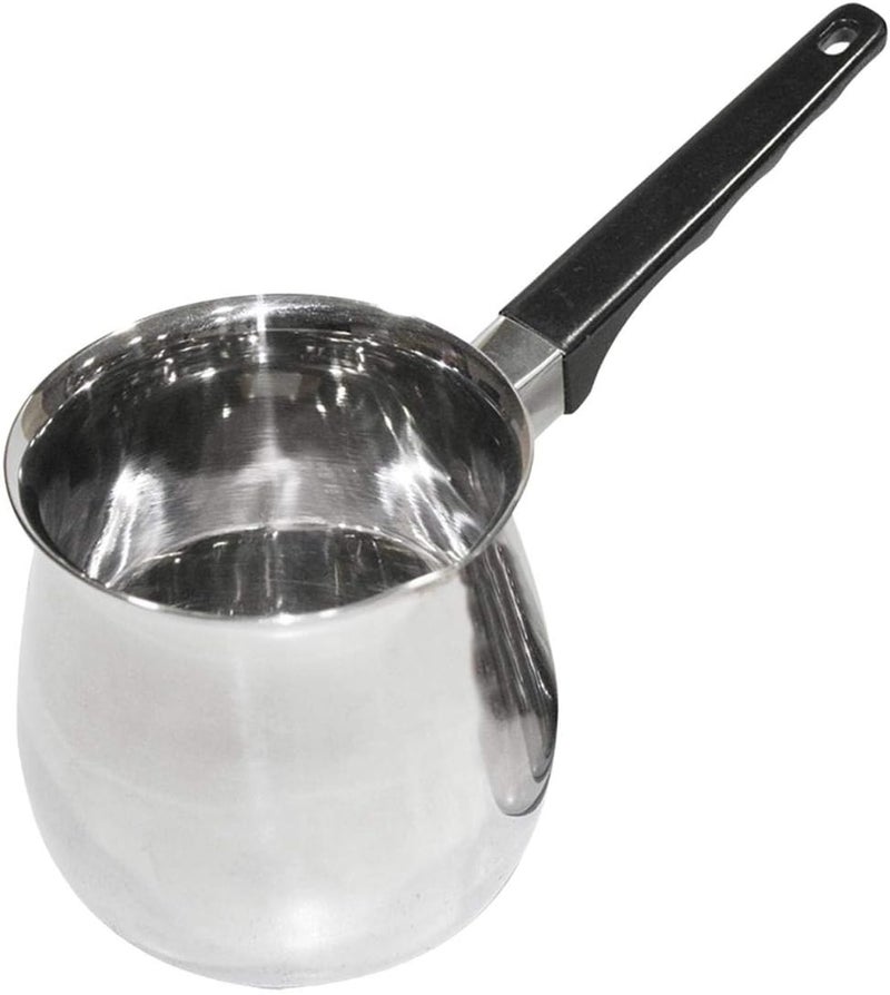 STEEL COFFEE WARMER HEAVY, 850 ML, SILVER, CWH004, Arabic, Morroccon, Greek Pot, Warmer for Butter, Chocolate and Milk, Stovetop Tea Pot