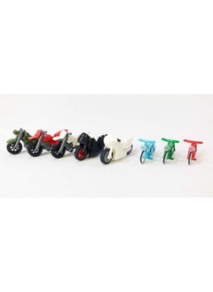 Brick Loot Toy Motorcycle Dirt Bike And Bicycle Big Bundle For Lego Minifigures 5 Motor Bike Motorcycle And 3 Bikes Kids Ages 6 + Fits Major Brands' Minifigure 8 Piece Mini Figures Not Included  - Image 1