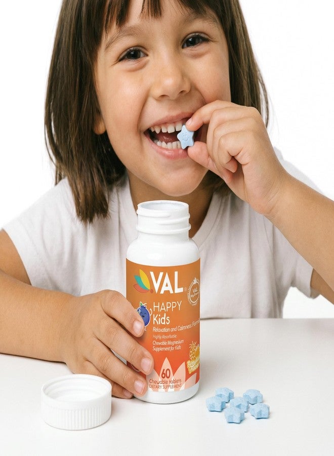 VAL Magnesium for Kids | High-Absorption Magnesium for Calm, Relaxation & Focus | Mg Glycinate, Citrate & Taurate | with Vitamin B6, D & C | Sugar-Free, Non-GMO | 60 Chewable Tablets - Image 2