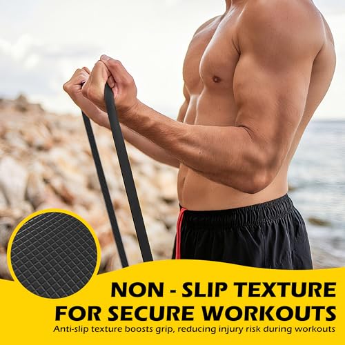 PAPIBLU Pull Up Bands, Resistance Bands Set for Pull-Up Assistance, Exercise Bands with Door Anchor & Grip Pads for Men & Women Working Out, Physical Therapy, Muscle Training - Multicolor - Image 5
