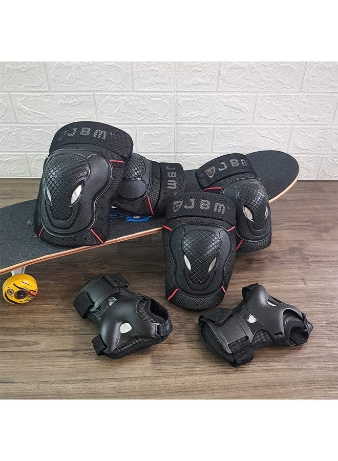 JBM Teenager 8-14 Years Bike Knee Pads and Elbow Pads with Wrist Guards Protective Gear Set for Biking, Riding, Cycling and Multi Sports Safety Scooter, Skateboard, Bicycle - Image 2