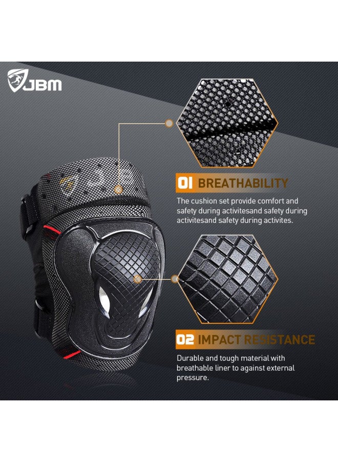 JBM Teenager 8-14 Years Bike Knee Pads and Elbow Pads with Wrist Guards Protective Gear Set for Biking, Riding, Cycling and Multi Sports Safety Scooter, Skateboard, Bicycle - Image 3