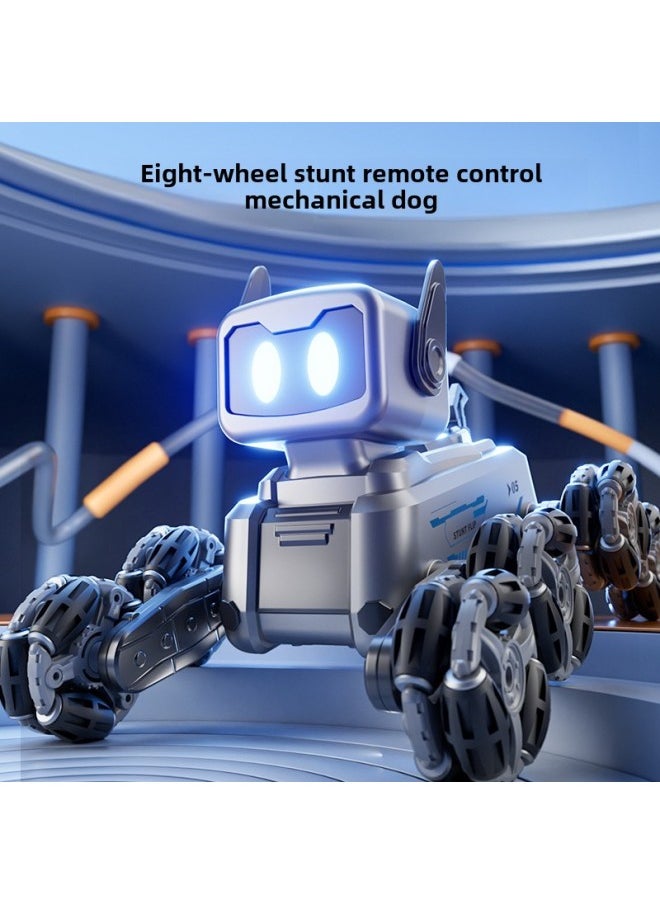 Mechanical Eight-wheel Robot Dog Hand Sensing Remote Control Four-wheel Drive Car Electric Robot Boys And Girls Stunt Children's Toys-Color:Eight-wheel Stunt Robot Dog -Specifications:Two Sets Of Body Rechargeable Batteries  - Image 3