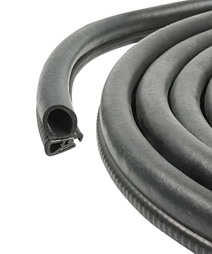 Reswish ESEWALAS 10FT20FT Universal Automotive Door Seal StripUShape Car Door Rubber Seal Strip Trim Seal with Side BulbSelfAdhesive Car Weather Stripping Seal Strip Home Applications 10 Ft - Image 1
