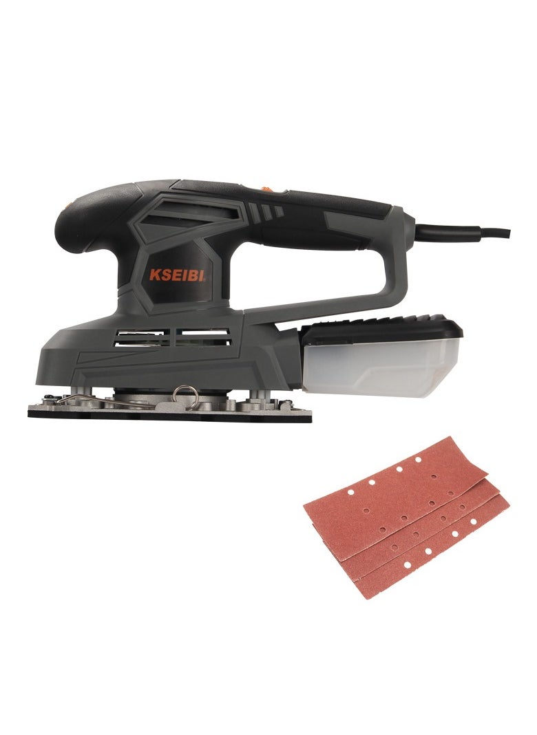 KSEIBI - Finishing Sander 240W, 1/3 Inch for Woodworking, Electric Sander with 3Pcs Sandpapers, 2.2 Amp Random Orbital Sander, Dust Collection System, for Removing Paint, Sanding, Polishing Wood, Metal, Wall. - Image 1