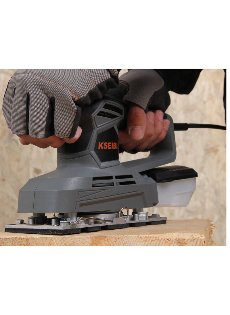 KSEIBI - Finishing Sander 240W, 1/3 Inch for Woodworking, Electric Sander with 3Pcs Sandpapers, 2.2 Amp Random Orbital Sander, Dust Collection System, for Removing Paint, Sanding, Polishing Wood, Metal, Wall. - Image 1