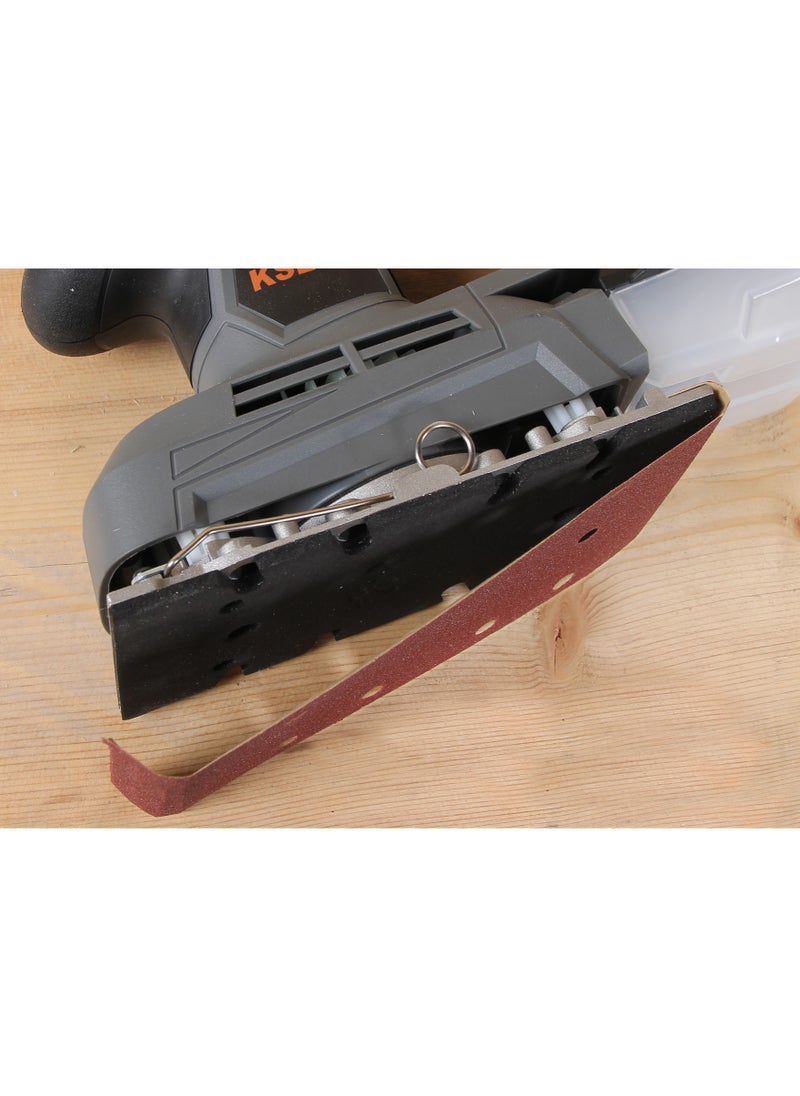 KSEIBI - Finishing Sander 240W, 1/3 Inch for Woodworking, Electric Sander with 3Pcs Sandpapers, 2.2 Amp Random Orbital Sander, Dust Collection System, for Removing Paint, Sanding, Polishing Wood, Metal, Wall. - Image 1