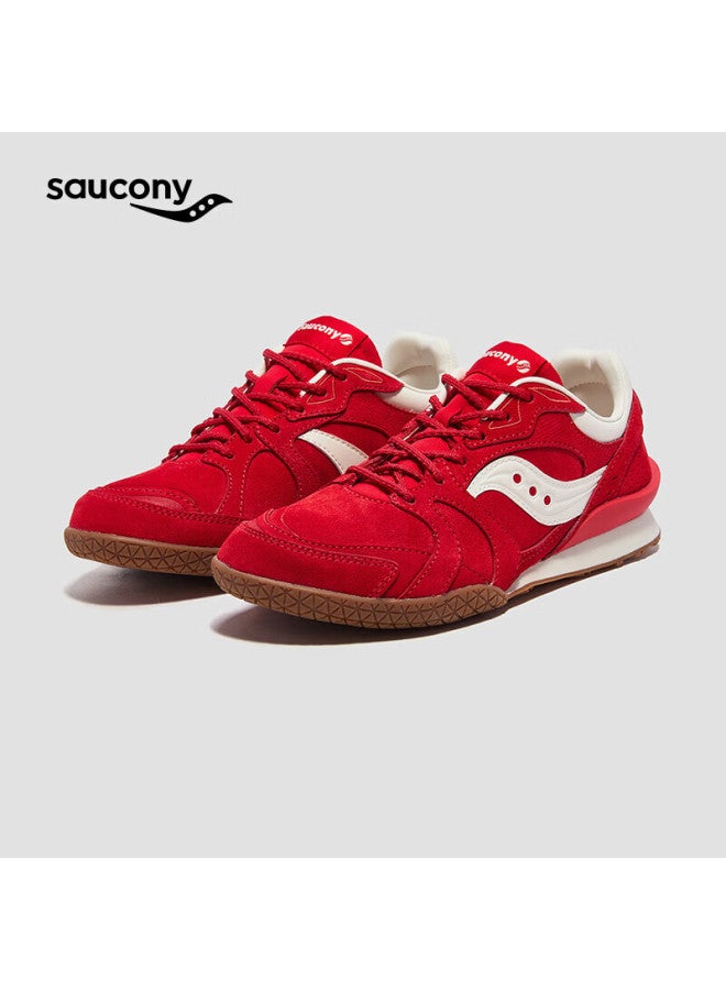 Saucony Bullet V2 Women's Classic Retro Lightweight Comfortable Trendy Low-top Casual Shoes Red Size 38 - Image 4
