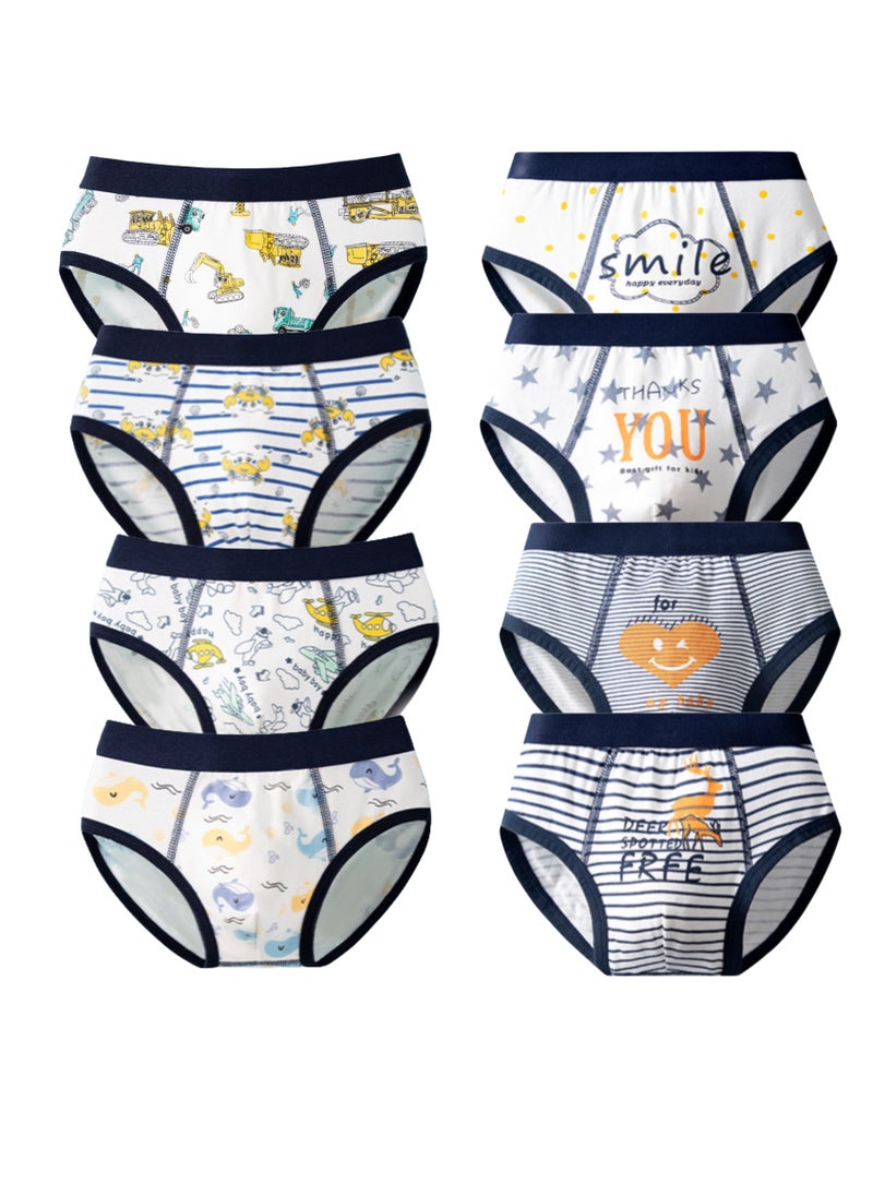 Generic 8 Pieces Boys Underwear Kids Soft Breathable Cotton Toddler Boy Underpants Briefs Knickers Kids Underwear Trunk  - Image 1