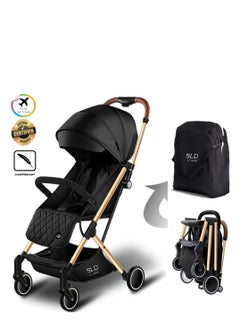 TEKNUM Baby Travel Lite Stroller Sld With Lightweight And Easly Foldable - Black Gold  - Image 2