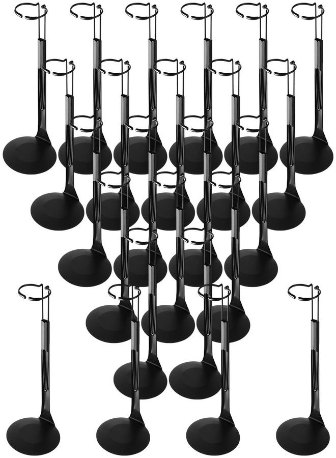 Yaocom 24 Pcs Doll Stands Adjustable Action Figure Stands with Expandable Waist Wire for 8"-12" Dolls Action Figure(Black) - Image 1