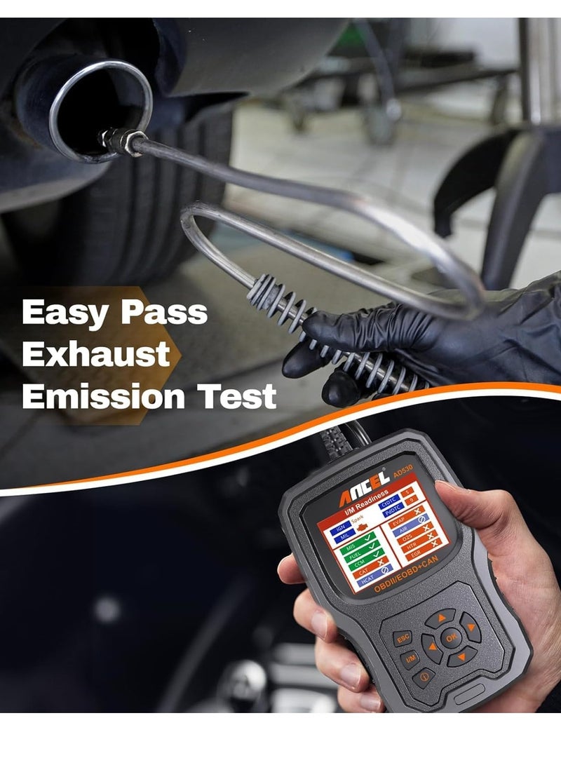 Ancel Professional OBD2 Scanner with Battery Test Code Reader for Vehicle Engine Check Scan Live Data Car Diagnostic Tool All-in-One OBD 2 Function and Graphing Battery Status - Image 3