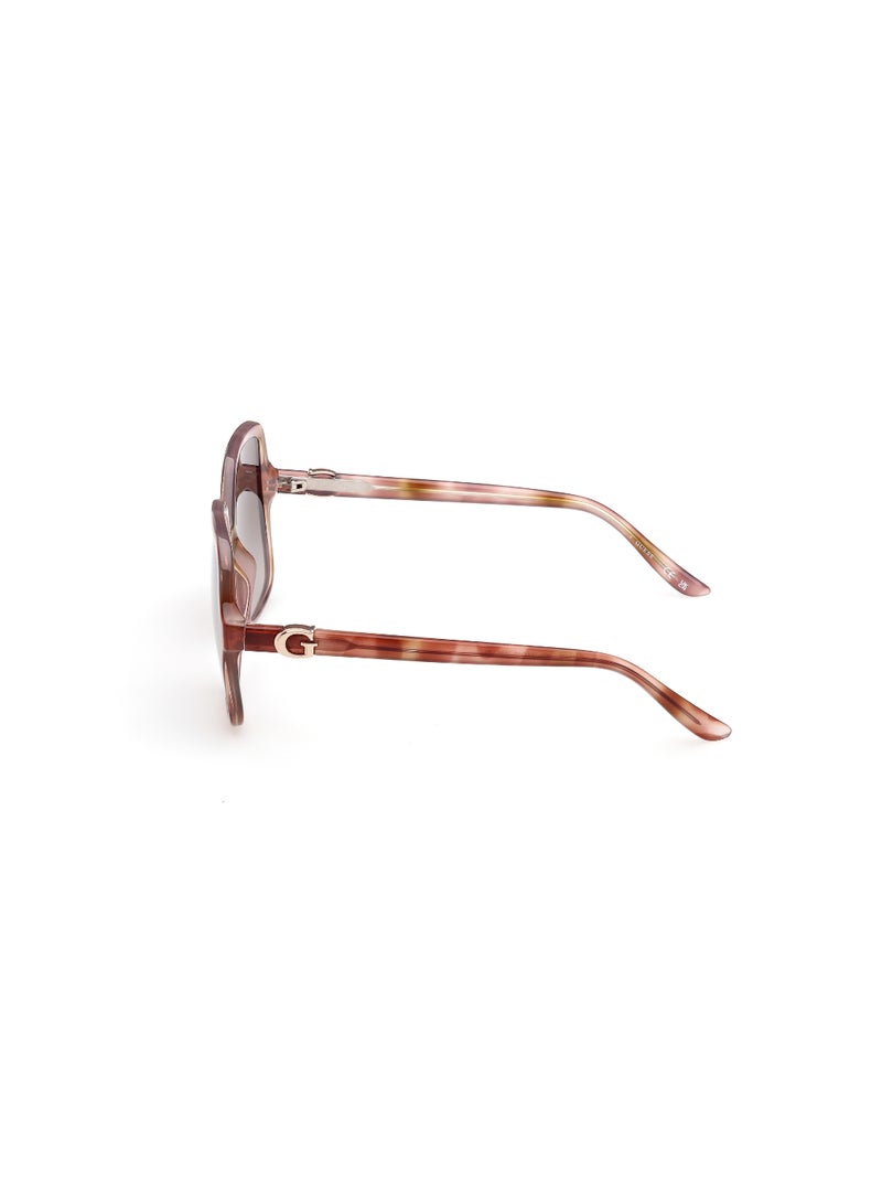 GUESS FULL RIM FEMALE SQUARE BROWN INJECTED SUNGLASSES - Image 2