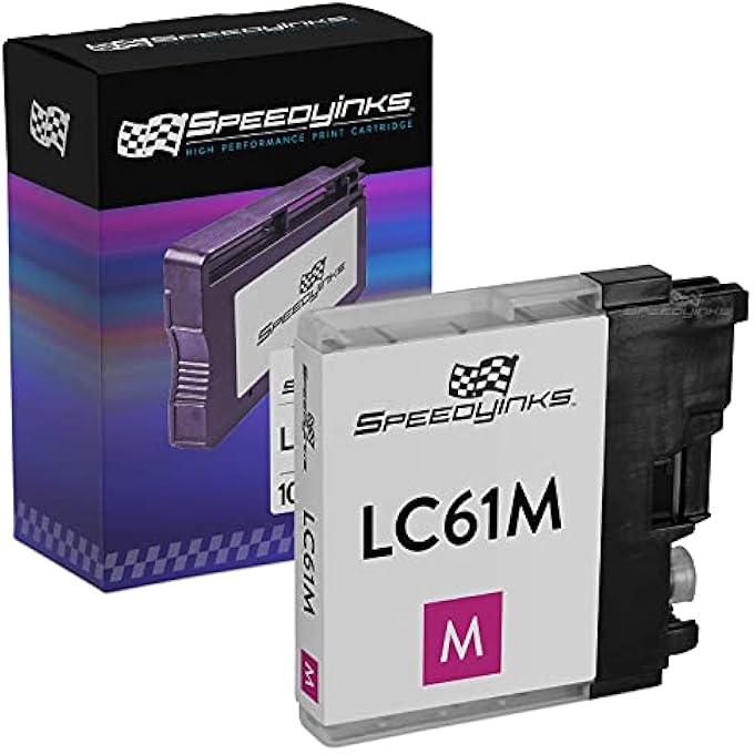 COMPATIBLE INK CARTRIDGE REPLACEMENT FOR BROTHER LC61M (MAGENTA) COMPATIBLE WITH BROTHER DCP SERIES DCP-165C MFC MULTI-FUNCTION MFC-250C - Image 1