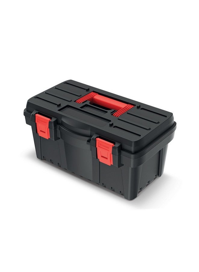 Kistenberg Dark Ergonomic Handle Durable Polymer Blend Tool Box Black and Red 50 cm KDR5025N - Image 1