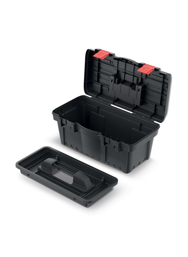 Kistenberg Dark Ergonomic Handle Durable Polymer Blend Tool Box Black and Red 50 cm KDR5025N - Image 4