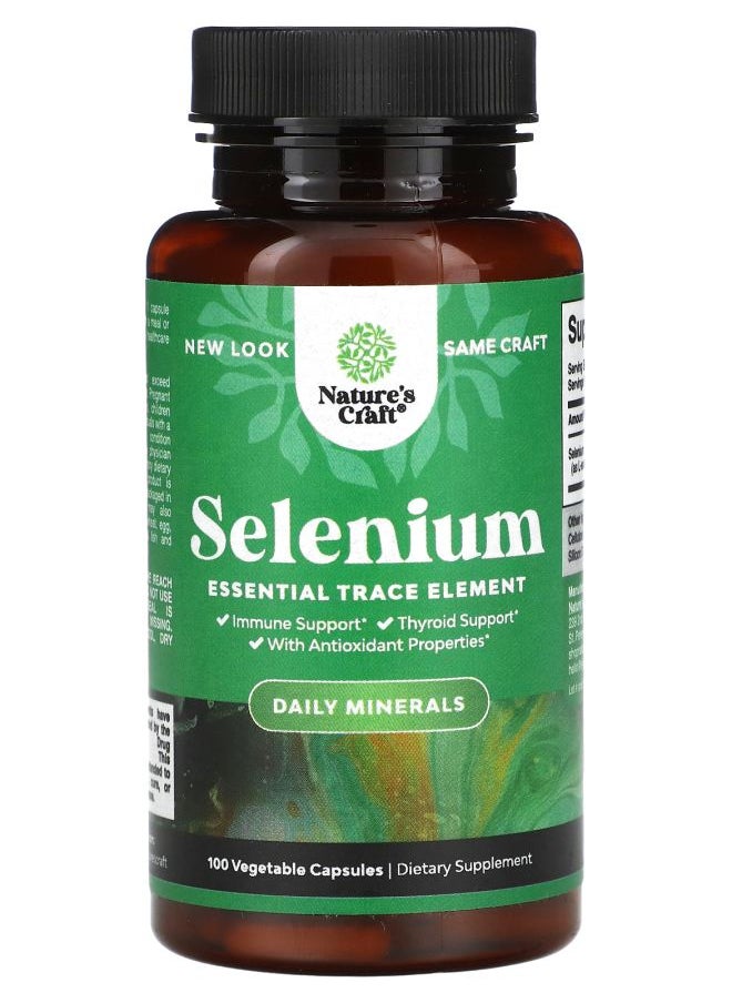 Nature's Craft Selenium 100 Vegetable Capsules 