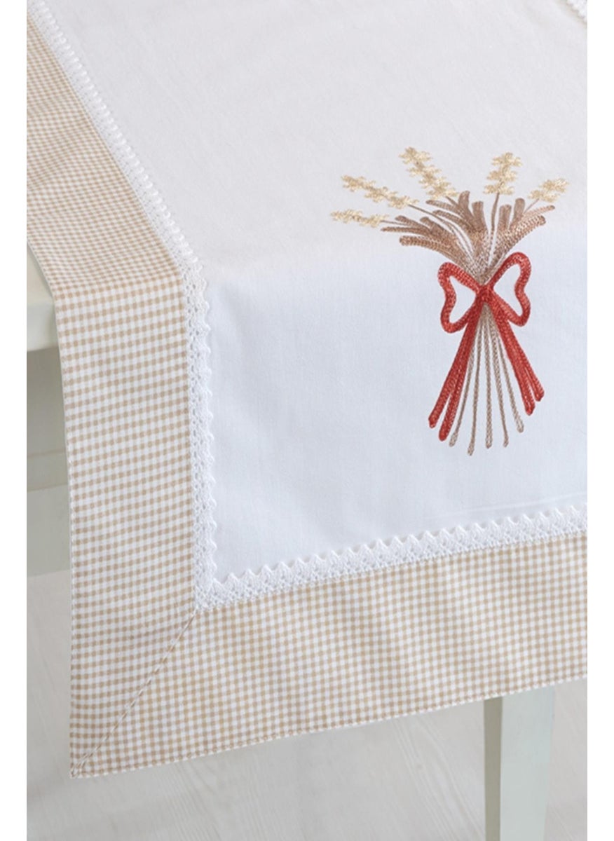 Ödel Home Bordered Lavender Embroidered 50 x 130 cm Runner  - Image 2