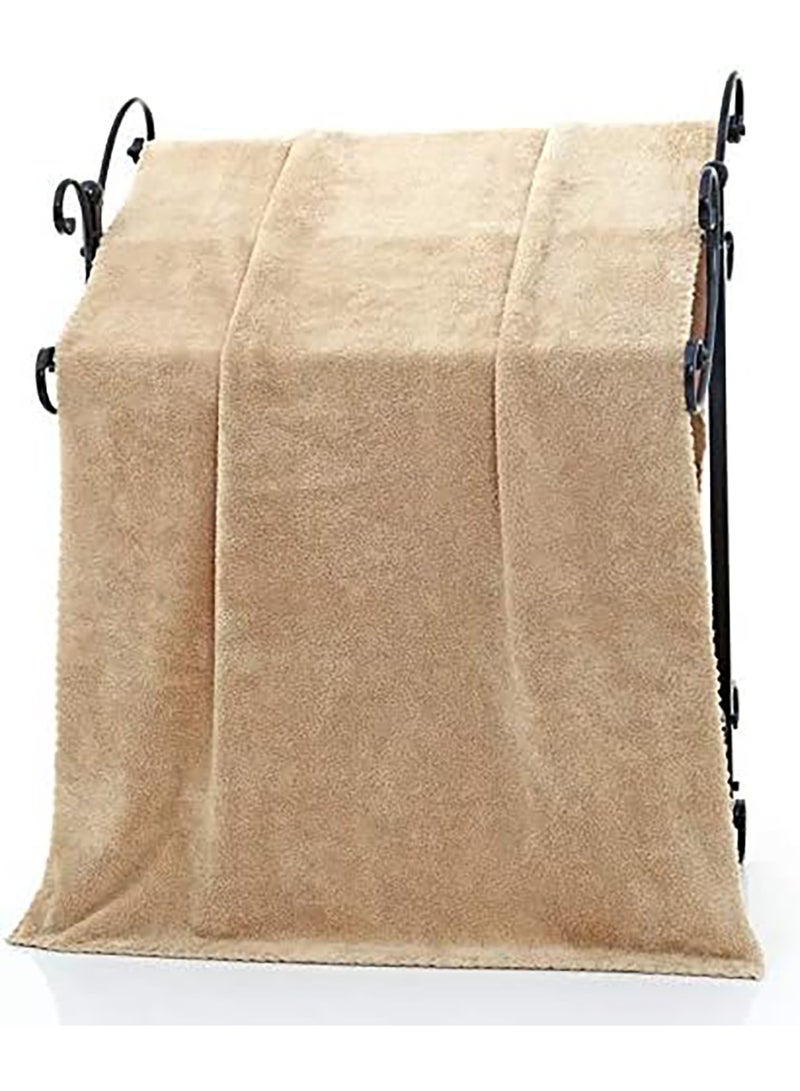 Coral Velvet Bath Towels Set of 3, 70 x 140 cm, Ultra-absorbent Soft Towels, Quick-drying, Versatile for Sports, Travel, Fitness, Yoga and Beach (3 Colors) - Image 4