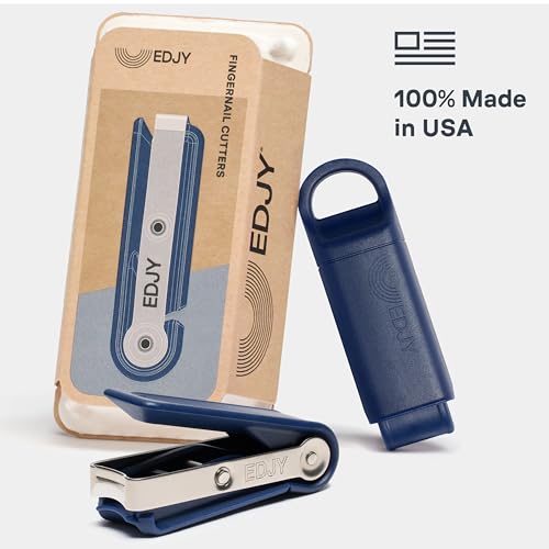 EDJY Fingernail Cutter Precision Stainless Steel Nail Cutter for Fingernails Sharp Blade Ergonomic Design Durable RustResistant Ideal for Men and Women Navy - Image 3