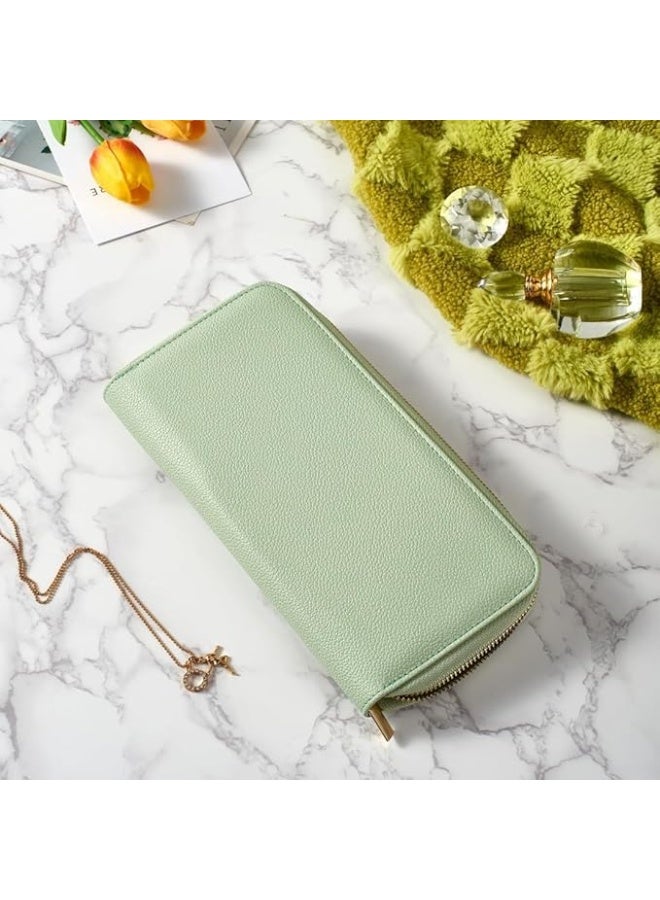 كاست ويف حقيبة تنظيم مجوهرات للسفر، حقيبة صغيرة مريحة لتنظيم المجوهرات، حافظة للكتب والخواتم مع حقيبة بسحاب، سهلة الحمل، للنساء والفتيات، والخواتم، والقلائد، والاقراط، والاساور، والبروش - Image 4