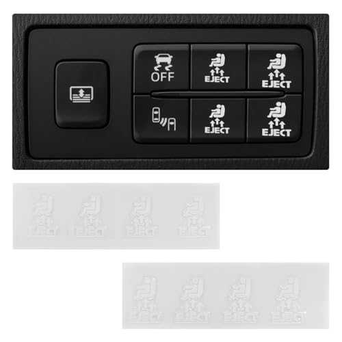 KVAEY 2PCS Eject Blank Car Button Stickers Funny Seat Eject Vinyl Decal Fits All Blank Buttons Novelty Eject Dash Switch Labels Unused Button Decor for Truck SUV Car Accessories MS - Image 1