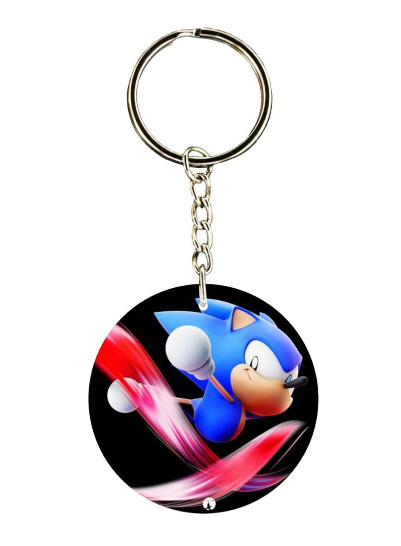 Double Sided Sonic Printed Keychain