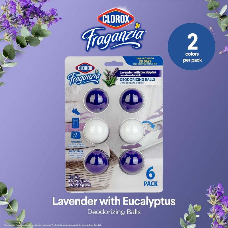 Clorox Fraganzia Deodorizing Balls Lavender with Eucalyptus 6 Pack - Image 2
