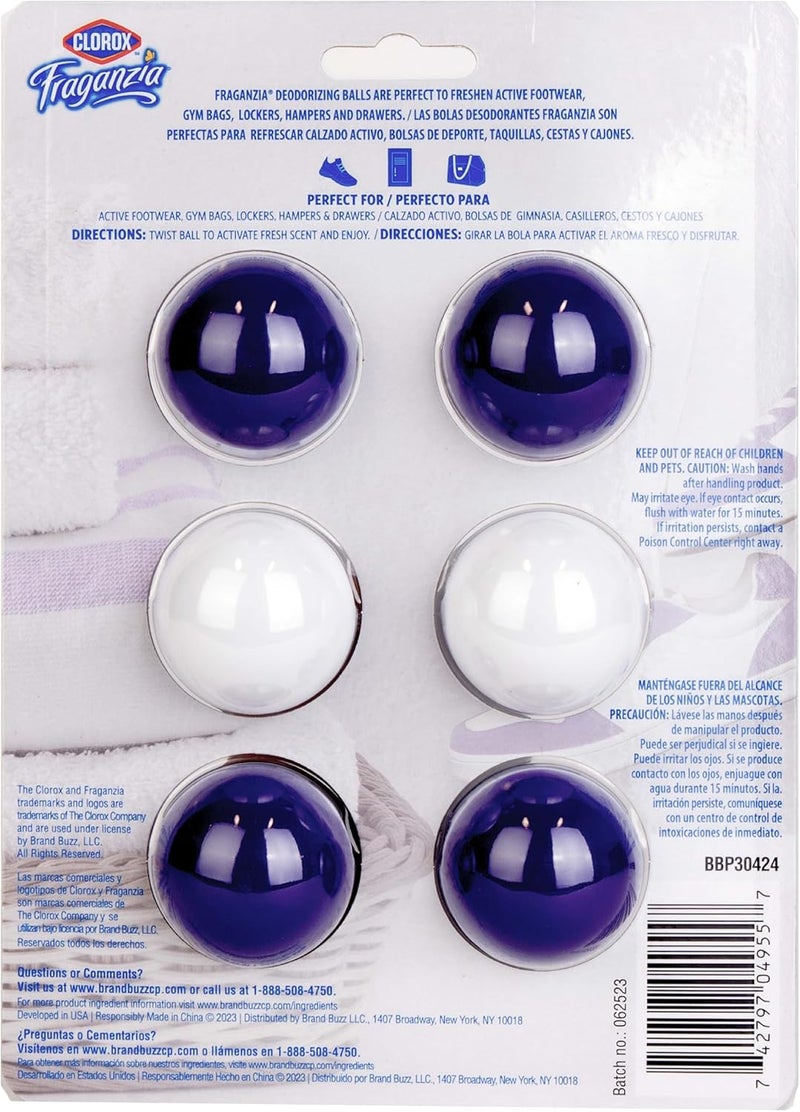 Clorox Fraganzia Deodorizing Balls Lavender with Eucalyptus 6 Pack - Image 5