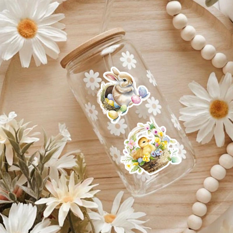 Prstincol Easter Stickers Pack 100 pcs, Easter Eggs Bunny Rabbit Stickers for Kids Adults, Cute Easter Holiday Stickers for Skateboard, Water Bottles, Scrapbook, Junk Journal, DIY Crafts - Image 4