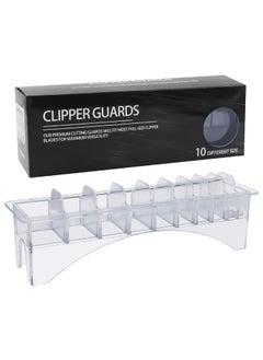 Framendino Framendino, Hair Clipper Guard Holder, 10 Blocks Comb Holder Case, Professional Barber Essentials Guards Storage Organizer Box for Universal Clippers Accessories Tool Supplies 