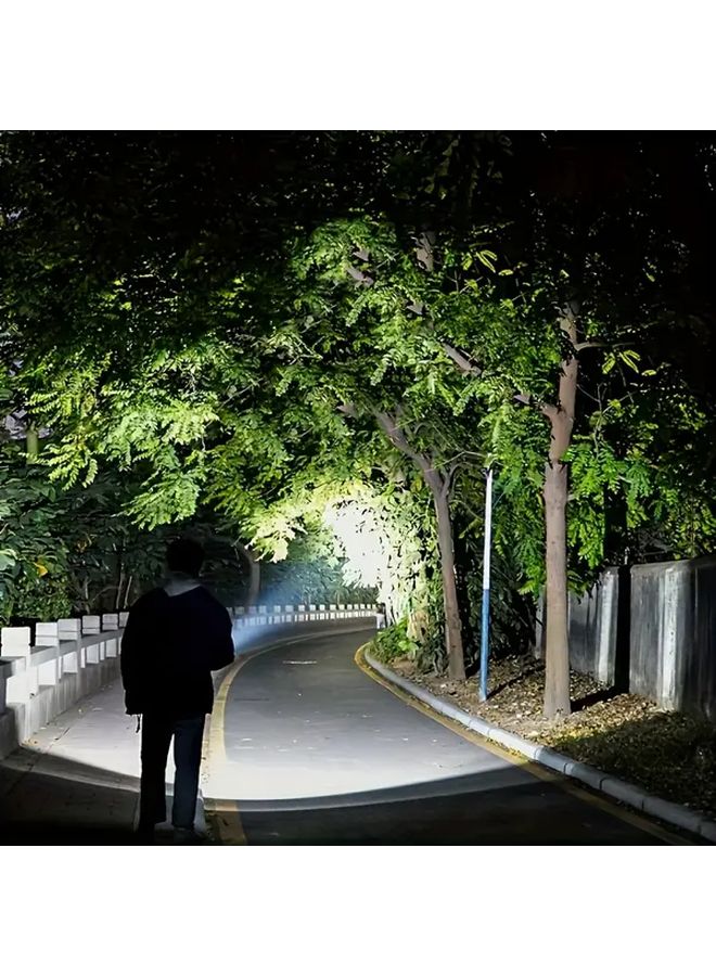 SD0712A 2 في 1 مصباح يدوي محمول يعمل بالليد، بنك طاقة قابلة لإعادة الشحن، شاحن USB C مزدوج الإضاءة، مصباح مضغوط للتخييم والطوارئ والأنشطة الخارجية - Image 3