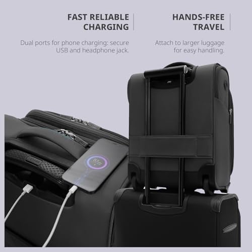 Verage Carry On Underseat Luggage with 2 Wheels & USB Port, 16 Inch Wheeled Spinner Bag Carry-on Luggages for Airlines, Lightweight Suitcase Men Women, Pilots and Crew(16-Inch Rolling Underseat Pro) - Image 5