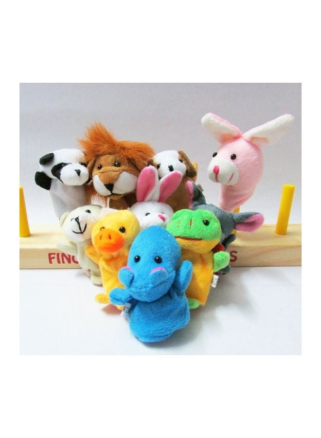 NIBEMINENT 10-Piece Animal Plush Finger Puppet Set - Image 3